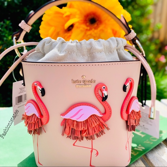 Kate spade SET flamingo pippa bucket pool wallet - Picture 5 of 8